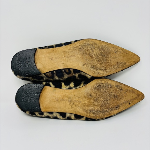 MANOLO BLAHNIK Leopard Pointed Flats - Picture 4 of 8